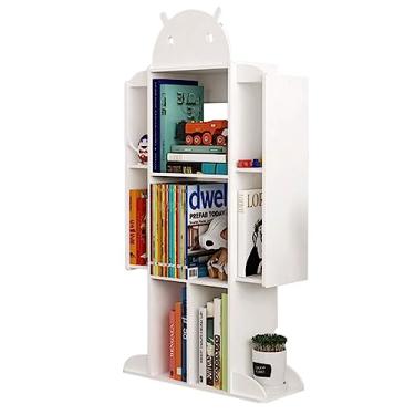 Imagem de TsoLay Estante criativa de chão, estante multicamadas, multifuncional, organizador de móveis, estante de revistas, armazenamento de livros