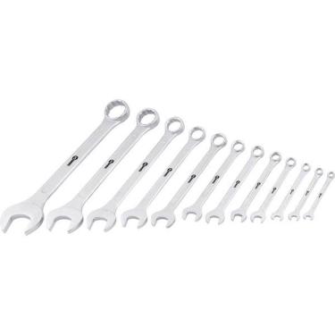 Imagem de Jogo Chave Combinada 6-32mm Aço Carbono Com 12 Peças Suporte