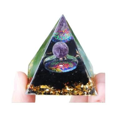 Imagem de Pirâmide de Orgonite Ametista - Reiki, Cura e Equilíbrio dos Chakras, 