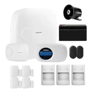 Imagem de Kit Alarme Monitorado Intelbras AMT 1016 NET com Teclado, 7 Sensores S