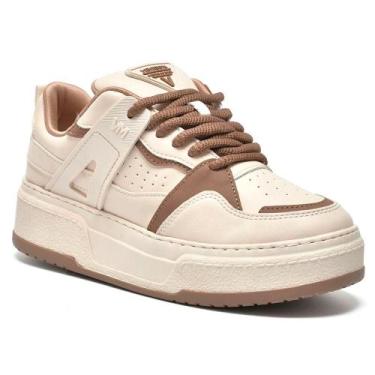 Imagem de Tênis Casual Feminino Via Marte, Bege, 38