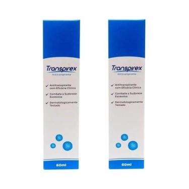 Imagem de Kit 2 Antitranspirante Sudorese Hiperidrose Transpirex 60ml,  inodoro
