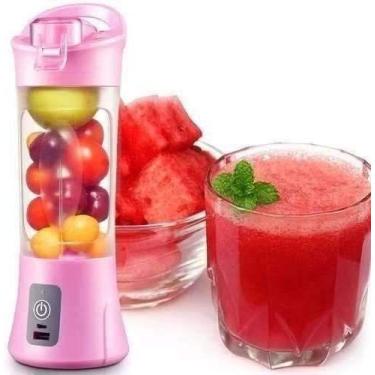 Imagem de Mini Liquidificador Portátil Eletrico USB - ROSA - MARKELK