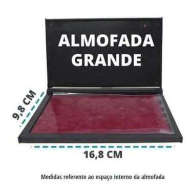Imagem de Almofada Para Carimbo N4 Vermelha com Tinta Aplicada - Radex