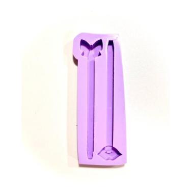 Imagem de R400 Molde de silicone caneta laço e boca resina decoração - confeitar