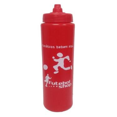 Imagem de Garrafa Água Squeeze 800 ml Bico Automático Vermelha - Futebol Shop
