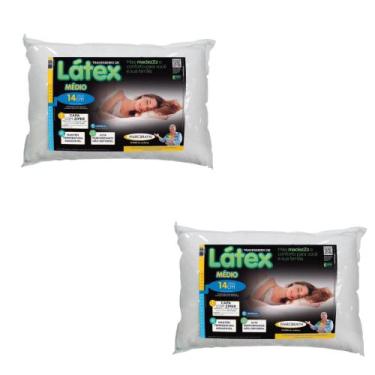 Imagem de Kit 2 Travesseiros Látex Médio - MarcByan