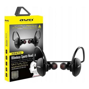 Imagem de Fone De Ouvido Bluetooth Sem Fio Neckband Ipx4 Awei A847Bl