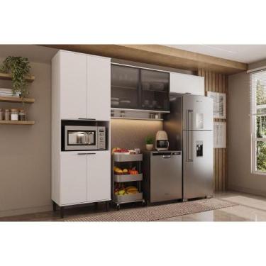 Imagem de Kit Cozinha Modulada 3 Peças Alpha (2Aéreos+1Paneleiro) C3P35 Branco -
