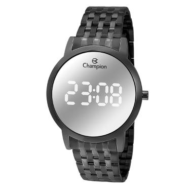 Imagem de Relógio CHAMPION feminino digital preto espelhado CH40099K
