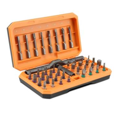 Imagem de Conjunto de chaves de fenda magnéticas 42 em 1, mini chave de fenda de precisão, removível, kit de ferramentas magnéticas de precisão DIY para computador, celular, laptop, console de jogos, relógio