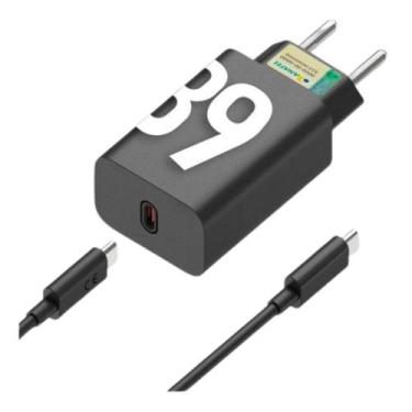 Imagem de Carregador Turbo Duo 68w Com Cabo Usbc Type C Carrega Todos Celulares 