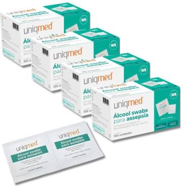 Imagem de 400 Swabs 03cm x 06cm Uniqmed
