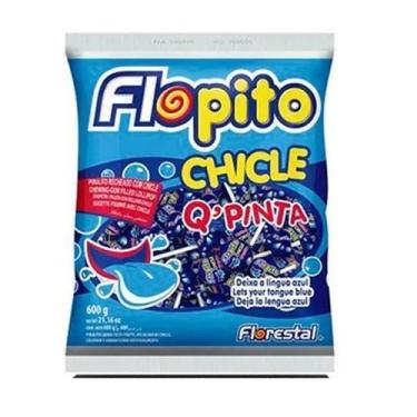 Imagem de Pirulito Flopito Chicle Giga Q'Pinta Tutti-Frutti 600G - Florestal