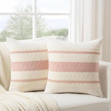 Imagem de Capa de travesseiro Fancy Homi Boho Pink Euro Decor 66x66cm Conjunto d