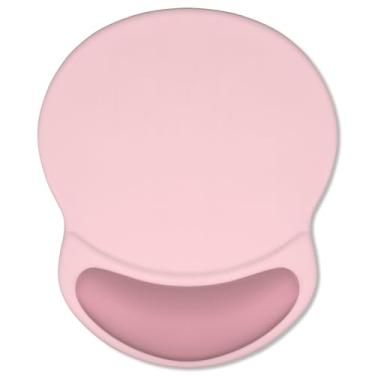 Imagem de ITNRSIIET Mouse pad ergonômico com descanso de pulso em gel confortável, base de poliuretano antiderrapante, superfície texturizada lisa, reduz a fadiga das mãos e a dor no pulso, 21 x 19 cm para