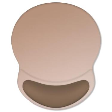 Imagem de ITNRSIIET Mouse pad ergonômico com descanso de pulso em gel confortável, base de poliuretano antiderrapante, superfície texturizada lisa, reduz a fadiga das mãos e a dor no pulso, 21 x 19 cm para