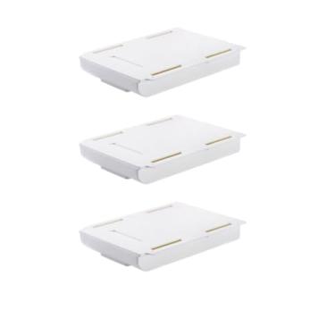 Imagem de Gaveta Adesiva Secreta Organizadora Multiuso Mesa 22x15cm(3 UN. Branca)