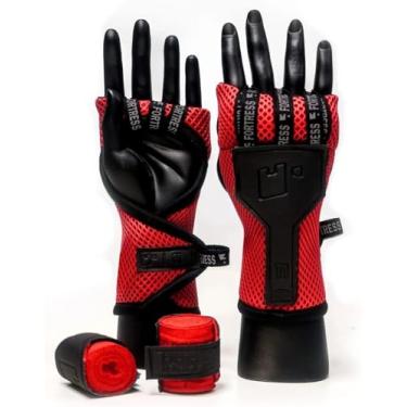 Imagem de Bandagens de mão para adultos Boxing Fortress Pro T1 bandagens de mão Muay Thai bandagens de mão vermelhas (pequena)