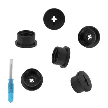 Imagem de 6un Parafusos Válvula Capacete Futebol Americano para Riddell Speedflex e Speed Icon, Tampas Válvula Capacete Rugby de Alto Impacto com Chave Fendas(Preto)