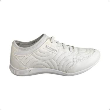 Imagem de Tenis Casual Kolosh Com elastico sapatenis conforto C3183, 35, White