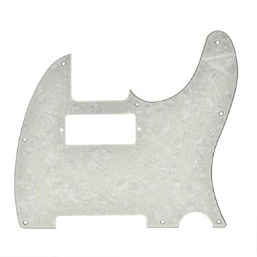 Imagem de Dopro Tele Placa de proteção contra arranhões para guitarra com mini orifício de captação Humbucker para EUA/Mexican FD Telecaster envelhecido pérola