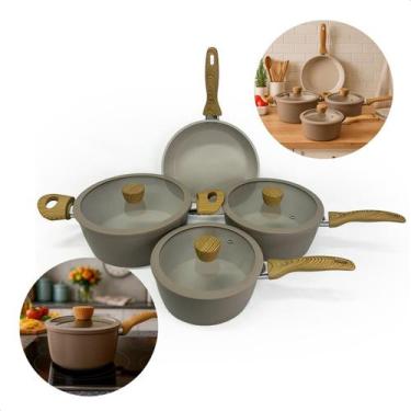 Imagem de Jogo De Panelas 4 Peças Antiaderente Cerâmico Gás E Indução - Jhamba, 