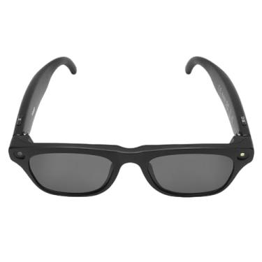 Imagem de Jectse Óculos Inteligentes Com Alto -falantes, Câmera 4K, Tradução Em Tempo Real, Molduras de Tartaruga Azul, Abdominais, Material para PC, Assistente de Som AI, para o Aplicativo (BLACK)