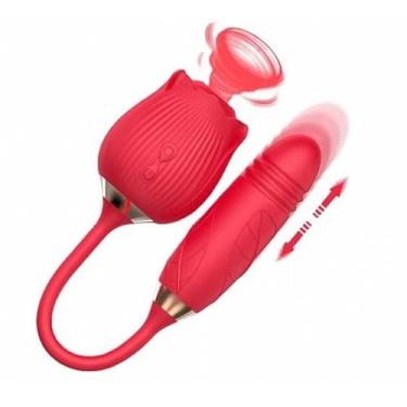 Imagem de Vibrador de Ponto G e Clitóris, Rosa, Silicone e ABS, Vai e Vem, 30,6 cm x 5,6 cm, Recarregável USB, À Prova D'água, 10 velocidades de Vai e Vem, 10 Pulsacao - Sugador de Clitoris