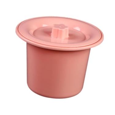 Imagem de KiBcsLic Penico, balde sanitário noturno, cuspideira doméstica com tampa, bacia portátil para, criança, quarto, feminino, masculino, Rosa