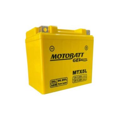 Imagem de Motobatt 5ah mtx5l Bateria Cg Todas 125 150 160 Ex,fan,ed,start