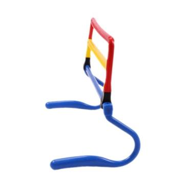 Imagem de UGPLM Barreiras de treinamento de agilidade 4 altura ajustável equipamento de treinamento de velocidade portátil para pistas de obstáculos, Multicolorido
