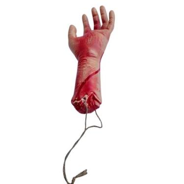 Imagem de Mão Pendurar Sangue Halloween Enfeite Decoração Terror - generico