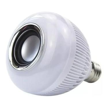 Imagem de Sto391 - Lampada Led Musical Rgb Bluetooth Controle Remoto 8 Cores