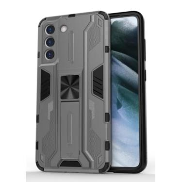 Imagem de SORAKA Capa para Samsung Galaxy S21 FE 5G com suporte Capa de proteção resistente para Samsung Galaxy S21 FE 5G Capa com placa de metal para suporte magnético para carro Capa Silm Fit