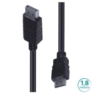 Imagem de Cabo Displayport Para Hdmi 1.4v 1.8m Hdp18 (7908020916703)