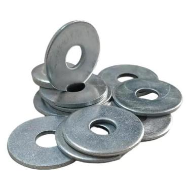 Imagem de Arruela Lisa Aba Larga Zincada 100 Peças - WM Fasteners, 5/16