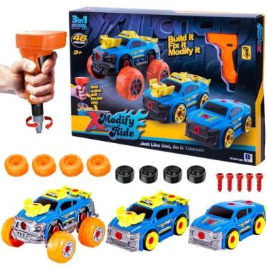 Imagem de Carrinho 3 em 1 Infantil com Parafusadeira Elétrica para Montar 46 Peç