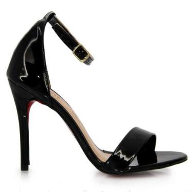 Imagem de Sandália Vitória Lugo Gisele Bico R Salto Fino 10cm, 36, Preto