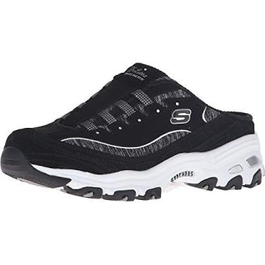 Imagem de Skechers Tênis esportivo feminino D'Lites Slip-On Mule, Preto/branco, 35
