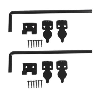 Imagem de Hilitand Baste de Portão de Serviço Pesado de 12 Polegadas, Haste de Queda de Aço Carbono Com Revestimento Em pó Preto, para Portas de Metal Portas de Metal Portas de Madeira Portas de