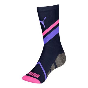 Imagem de Meia Esportiva Puma Cano Longo Feminina, Preto, 34-39