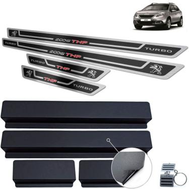 Imagem de Soleira Peugeot 2008 Turbo Thp 2016 2019 Preto Alto Relevo
