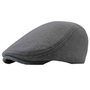 Imagem de Boina masculina de malha fio penteado 100% algodão cinza