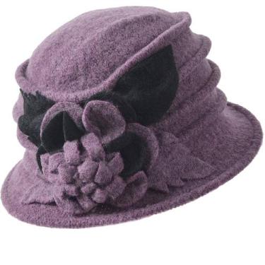 Imagem de Chapéu de inverno FORBUSITE Vintage Feminino, vestido de lã floral, cl