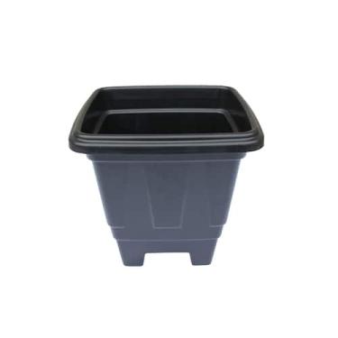Imagem de Vaso De Flores Quadrado Preto Médio 6.4L 3UD Plastic