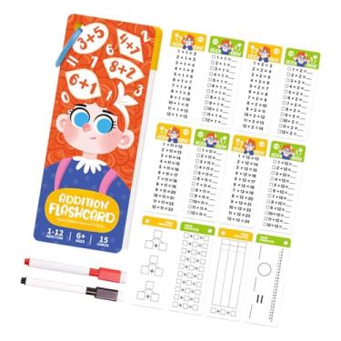 Imagem de oshhni Cartões de matemática para crianças, cartões de matemática, materiais para professores, brinquedos educativos portáteis para ensino doméstico, Adição