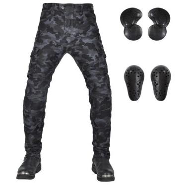 Imagem de Calças de motocicleta LOMENG Motorbike Riding Jeans para homens