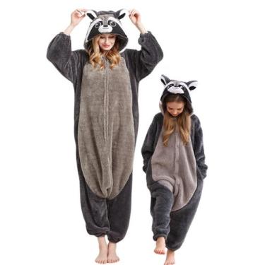 Imagem de Pijama DELEY Raccoon, macacão para fantasia de Halloween para adultos