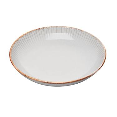 Imagem de LYOR - Prato para Massa de Cerâmica Linear Cinza 23cm